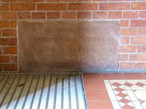 Sandbach Town Hall foundation stone