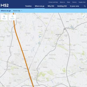 High Speed 2 (HS2) Rail map