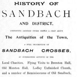 History of Sandbach 1899