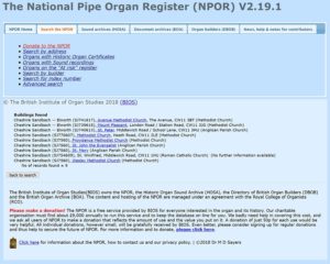 National Pipe Organ Register