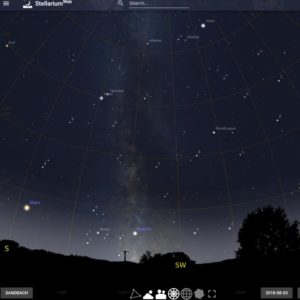 Stellarium web planetarium