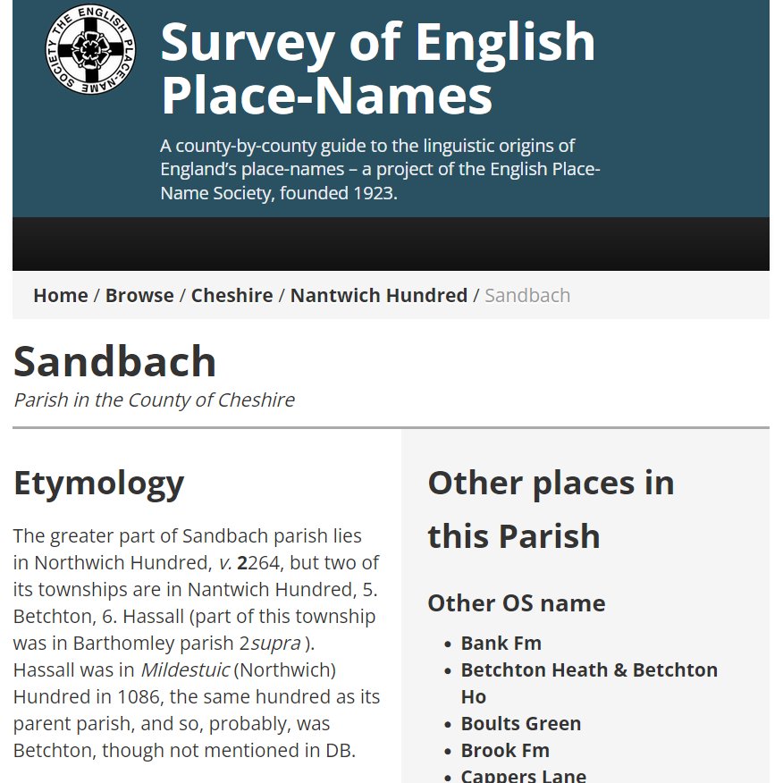 Survey of English Place Names