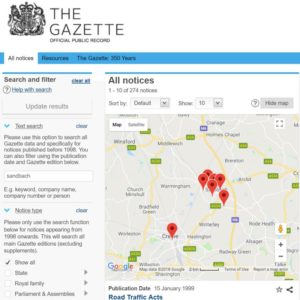 The Gazette public records